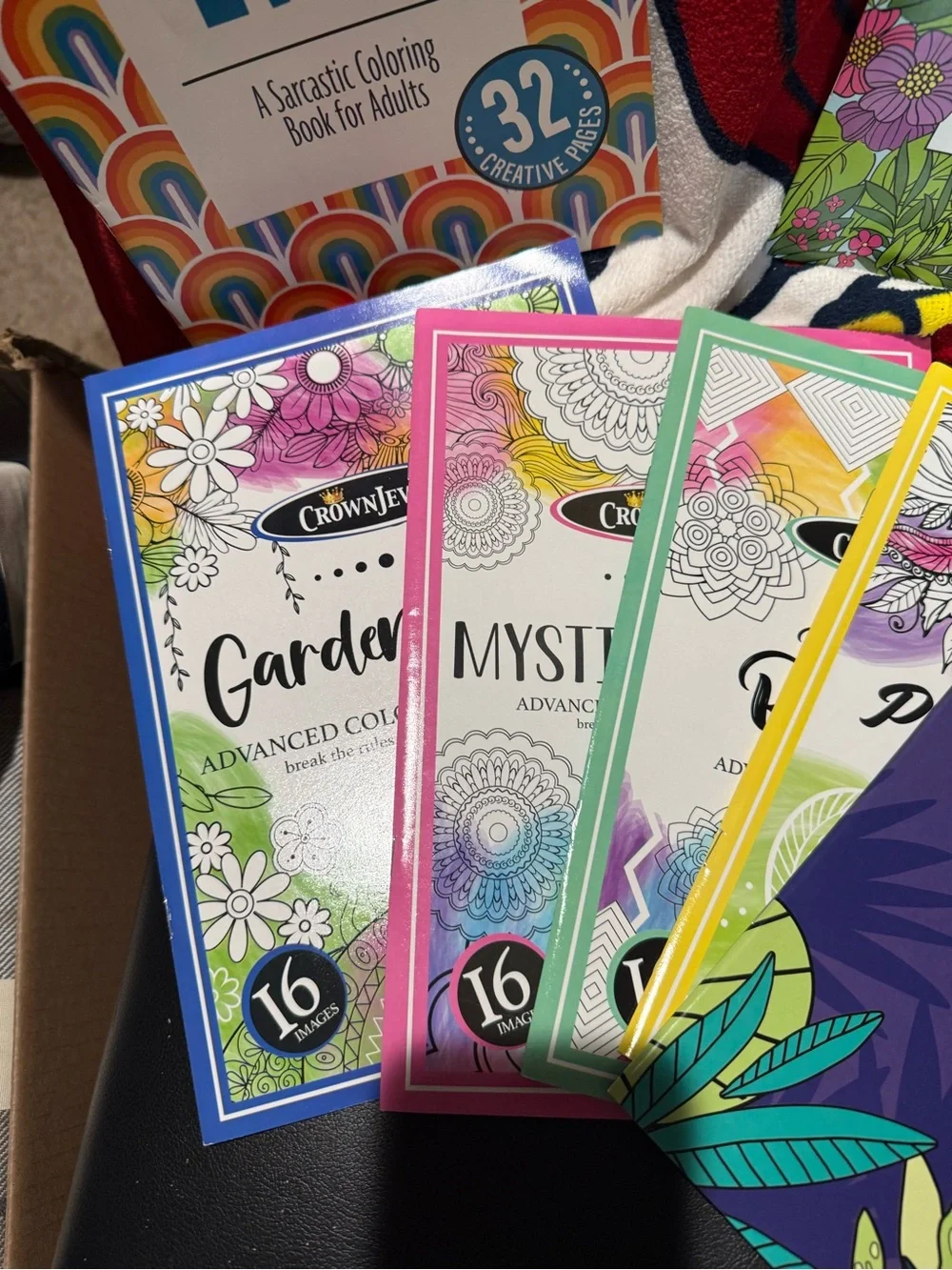 Coloring Book Bundle - Assorted Bright Covers (Red, Blue, Pink, Green, Yellow)